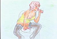 Suzan at the toilet.JPG